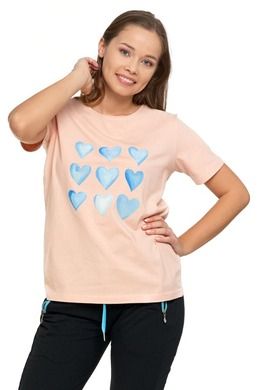 T-shirt damski, różowy, Moraj