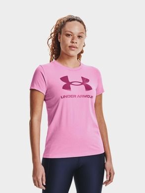 T-shirt damski, różowy, Under Armour