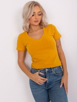 T-shirt damski, żółty, Lily Rose