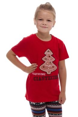 T-shirt dziecięcy, czerwony, Moraj