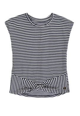 T-shirt dziewczęcy, biało-niebieski, Tom Tailor