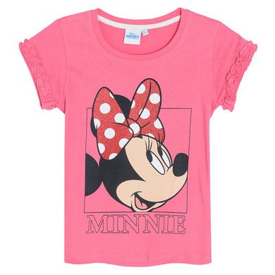 T-shirt dziewczęcy, różowy, Myszka Minnie