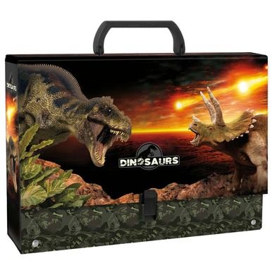 Teczka z rączką, gruba, Dinozaur