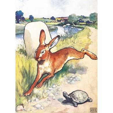 The Hare and the Tortoise, karnet okolicznościowy z kopertą, B6