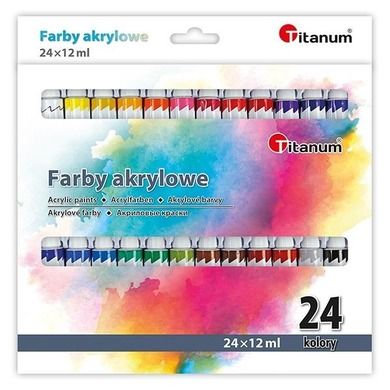 Titanum, farby akrylowe, 24 kolory