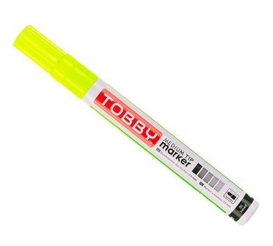 Tobby, marker olejowy, żółty, UV