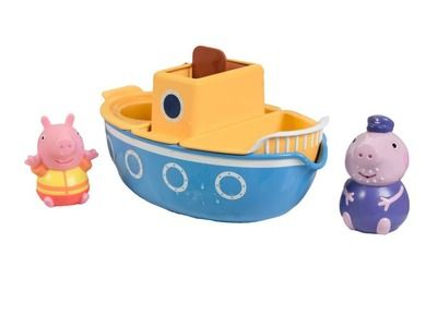 Tomy, Świnka Peppa, Zabawa na łodzi, zestaw z figurkami