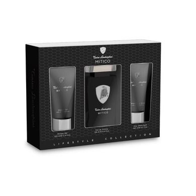 Tonino Lamborghini, Mitico, zestaw, woda toaletowa, spray, 125 ml + balsam po goleniu, 100 ml + żel pod prysznic, 100 ml