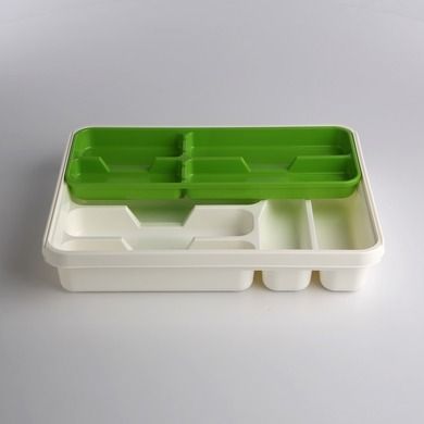 Tontarelli, wkład do szuflady 39,5-31-7 cm, biało-zielony