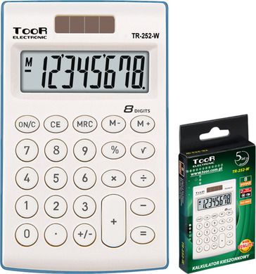 TooR, kalkulator kieszonkowy TR-252-W