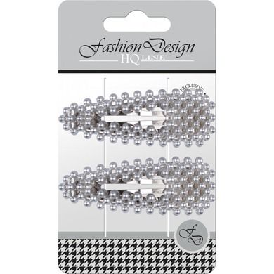 Top Choice, fashion design, spinki typu pyk, perła srebrna, 2 szt.