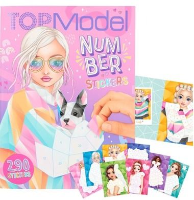 Top Model, Number Sticker, zestaw kreatywny z naklejkami