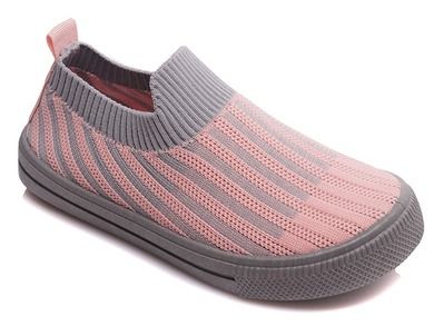 Trampki slip on dziewczęce, różowe, Weestep
