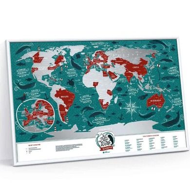 Travel Map, Marine World, mapa zdrapka