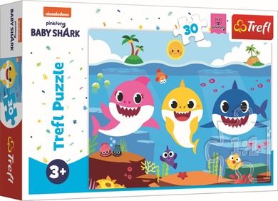 Trefl, Baby Shark, Podwodny świat rekinów, puzzle, 30 elementów