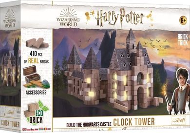 Trefl, Buduj z cegły, Harry Potter, Clock Tower, zestaw kreatywny z akcesoriami, 410 elementów