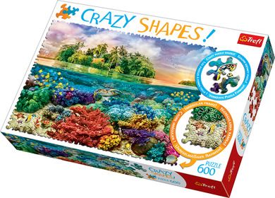 Trefl, Crazy Shapes, Tropikalna wyspa, puzzle, 600 elementów
