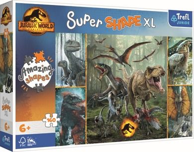 Trefl, Jurassic World, Niezwykłe dinozaury, puzzle, 160 elementów