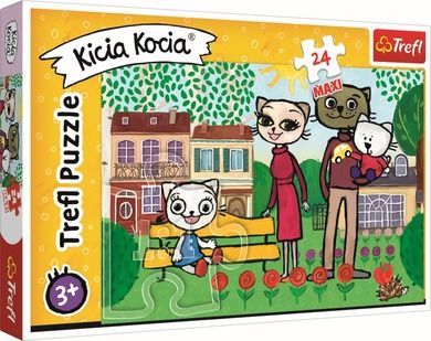 Trefl, Kicia Kocia, Zabawy Kici Koci, puzzle maxi, 24 elementy
