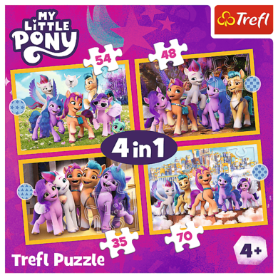 Trefl, My Little Pony, Poznaj kucyki Pony, puzzle 4w1