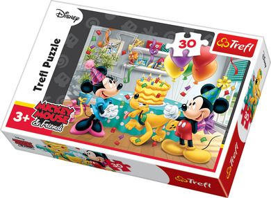 Trefl, Myszka Miki, Tort urodzinowy, puzzle, 30 elementów