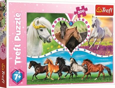 Trefl, Piękne konie, puzzle, 200 elementów