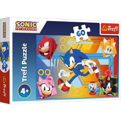 Trefl, Sonic, puzzle, 60 elementów