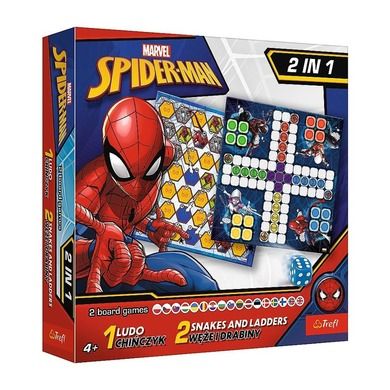 Trefl, Spider-Man, Chińczyk, Węże i drabiny, 2w1, gra familijna