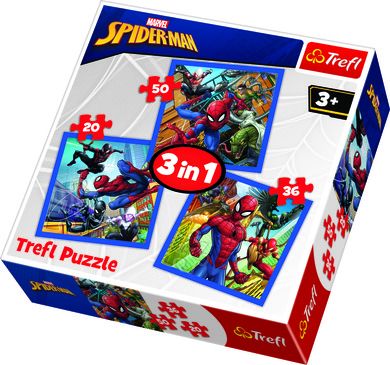 Trefl, Spider-Man, Pajęcza siła, puzzle 3w1