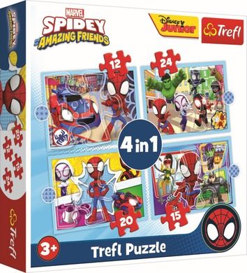 Trefl, Spidey i super-kumple, Ekipa Spidey'a, puzzle 4w1