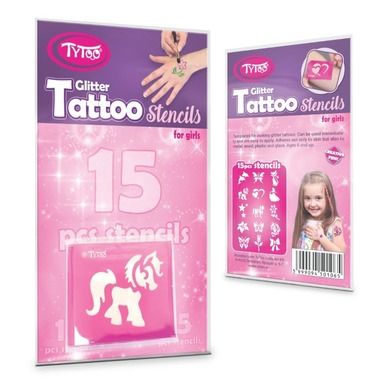 TyToo, zestaw szablonów do tatuaży, rozmarzona, 15 elemenetów
