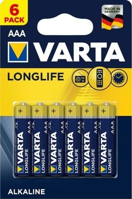VARTA, Longlife, baterie alkaiczne, LR3, AAA, 6 szt.