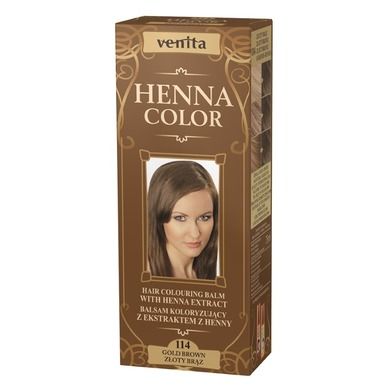 Venita, Henna Color, balsam koloryzujący z ekstraktem z henny, nr 114, Złoty Brąz, 75 ml