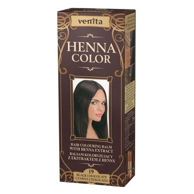 Venita, Henna Color, balsam koloryzujący z ekstraktem z henny, nr 19, Czarna Czekolada, 75 ml