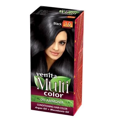 Venita, MultiColor, pielęgnacyjna farba do włosów, 1.0 Czerń