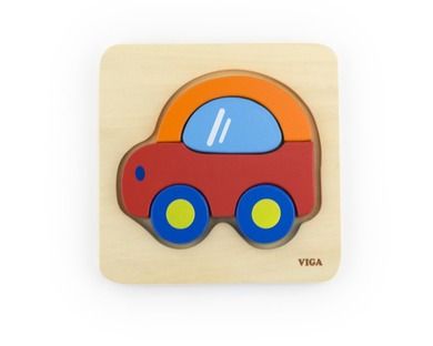 Viga Toys, Samochód, pierwsze puzzle