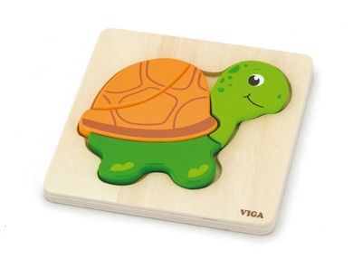 Viga Toys, Żółwik, pierwsze puzzle
