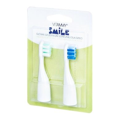 Vitammy, Smile, końcówki do szczoteczki, niebiesko-zielone, 2 szt.