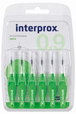 Vitis, Interprox Plus, szczoteczki międzyzębowe, 0,9 micro, PHD, morskie, 6 szt.