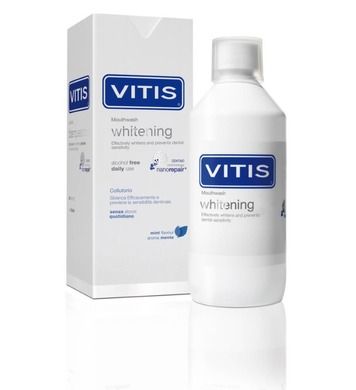Vitis, Whitening, wybielający płyn do płukania jamy ustnej, 500 ml
