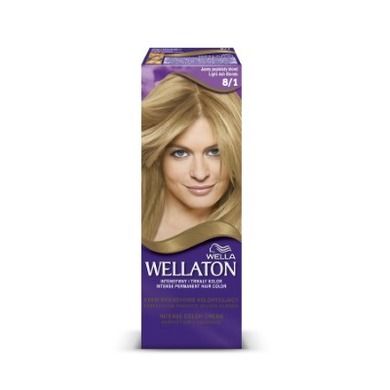 Wella, Wellaton Intense Permanent Color, krem intensywnie koloryzujący, 8/1 light blonde, 1 szt.