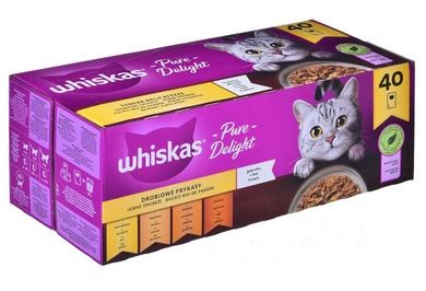 Whiskas, adult, potrawka w saszetkach, mokra karma dla kota, drobiowe frykasy, 40-85g