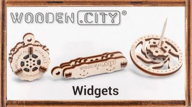 Wooden City, Widgets, gadżety, drewniane puzzle 3D
