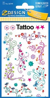 Z-Design, tatuaże, kwiaty i motyle