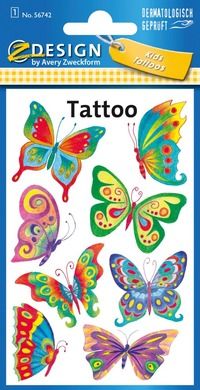 Z-Design, tatuaże, motyle