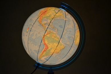 Zachem, globus fizyczny 3D, podświetlany, 250 mm