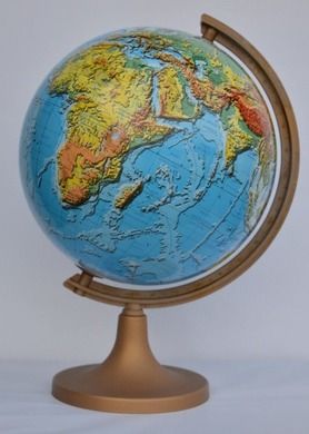 Zachem, globus polityczno-fizyczny, podświetlany, 320 mm