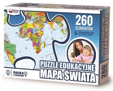 Zachem, mapa świata, puzzle, 260 elementów