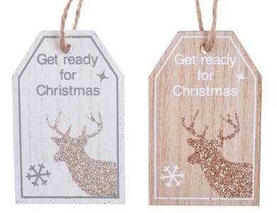 Zawieszki drewniane do prezentów, dekoracja świąteczna
