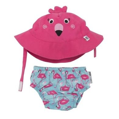 Zoocchini, Flaming, pieluszka kąpielowa i czapka, rozmiar M